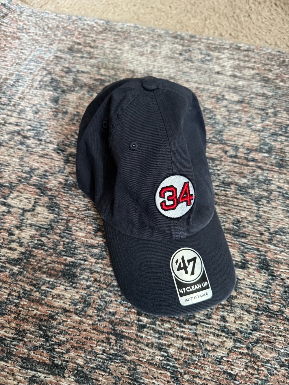Boston Red Sox David Ortiz ‘47 Navy #34 Adjustable Hat